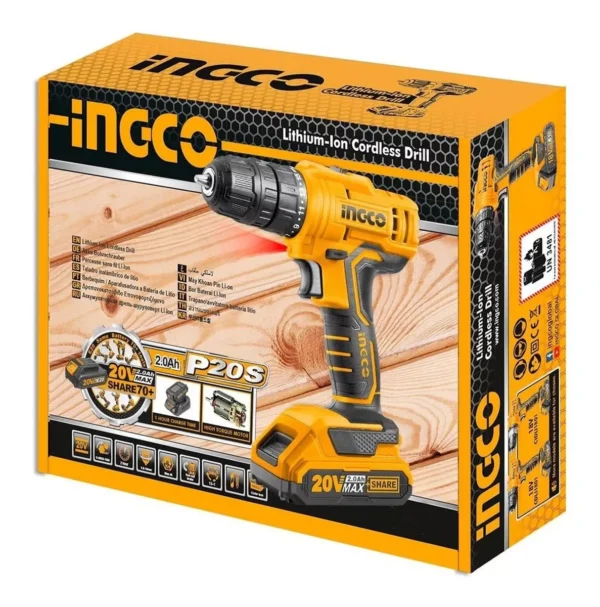 Taladro atornillador inalámbrico de 10mm Ingco